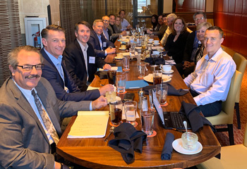 (2019 Kaiser Key Broker Engagement Luncheon, Pasadena, California. Third from the right, peeking over his colleagues, is Bruce Jugan of Benefits Cafe)